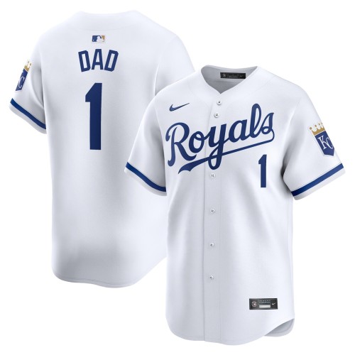 Kansas City Royals Nike #1 Dad Home Limited Jersey - White Kansas City Royals Nike #1 Dad Home Limited Jersey - White