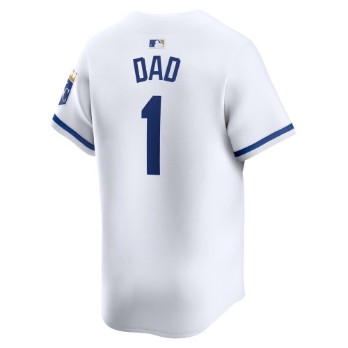 Kansas City Royals Nike #1 Dad Home Limited Jersey - White Kansas City Royals Nike #1 Dad Home Limited Jersey - White