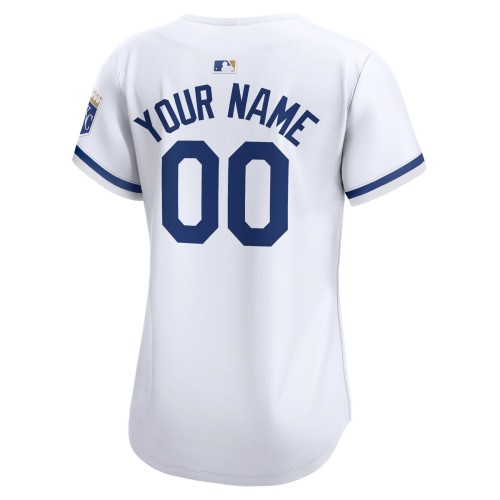 Kansas City Royals Nike Women's Home Limited Custom Jersey - White Kansas City Royals Nike Women's Home Limited Custom Jersey - White