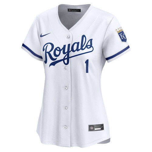 Kansas City Royals Nike Women's #1 Mom Home Limited Jersey - White Kansas City Royals Nike Women's #1 Mom Home Limited Jersey - White