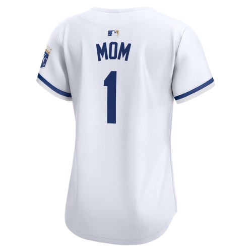 Kansas City Royals Nike Women's #1 Mom Home Limited Jersey - White Kansas City Royals Nike Women's #1 Mom Home Limited Jersey - White