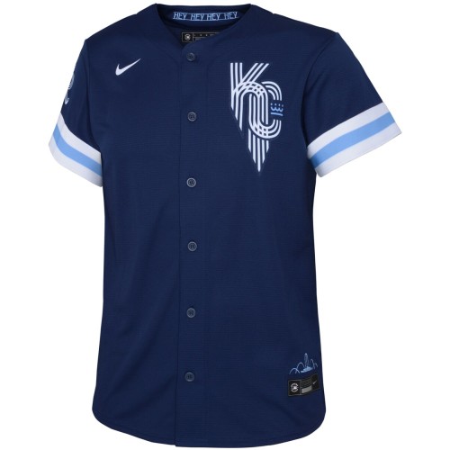 Bobby Witt Jr. Kansas City Royals Nike Youth 2022 City Connect Replica Player Jersey - Navy Bobby Witt Jr. Kansas City Royals Nike Youth 2022 City Connect Replica Player Jersey - Navy