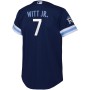 Bobby Witt Jr. Kansas City Royals Nike Youth 2022 City Connect Replica Player Jersey - Navy Bobby Witt Jr. Kansas City Royals Nike Youth 2022 City Connect Replica Player Jersey - Navy