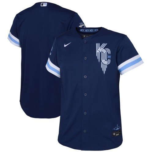 Kansas City Royals Nike Youth 2022 City Connect Replica Jersey - Navy Kansas City Royals Nike Youth 2022 City Connect Replica Jersey - Navy