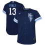 Salvador Perez Kansas City Royals Nike Youth 2022 City Connect Replica Player Jersey - Navy Salvador Perez Kansas City Royals Nike Youth 2022 City Connect Replica Player Jersey - Navy