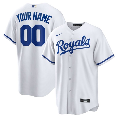 Kansas City Royals Nike Youth Replica Custom Jersey - White Kansas City Royals Nike Youth Replica Custom Jersey - White