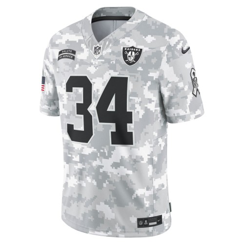 Bo Jackson Las Vegas Raiders Nike 2024 Salute to Service Retired Player Limited Jersey - Arctic Camo Bo Jackson Las Vegas Raiders Nike 2024 Salute to Service Retired Player Limited Jersey - Arctic Camo