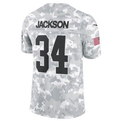 Bo Jackson Las Vegas Raiders Nike 2024 Salute to Service Retired Player Limited Jersey - Arctic Camo Bo Jackson Las Vegas Raiders Nike 2024 Salute to Service Retired Player Limited Jersey - Arctic Camo