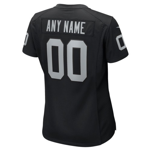 Las Vegas Raiders Nike Women's Custom Game Jersey - Black Las Vegas Raiders Nike Women's Custom Game Jersey - Black
