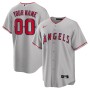 Los Angeles Angels Nike Road Custom Replica Jersey - Gray Los Angeles Angels Nike Road Custom Replica Jersey - Gray