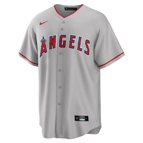Los Angeles Angels Nike Road Custom Replica Jersey - Gray Los Angeles Angels Nike Road Custom Replica Jersey - Gray