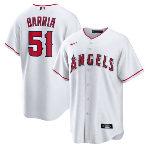 Jaime Barría Los Angeles Angels Nike Home Replica Player Jersey - White Jaime Barría Los Angeles Angels Nike Home Replica Player Jersey - White