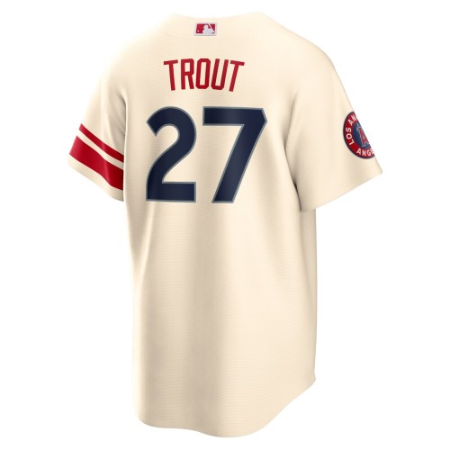 Mike Trout Los Angeles Angels Nike 2022 City Connect Replica Player Jersey - Cream Mike Trout Los Angeles Angels Nike 2022 City Connect Replica Player Jersey - Cream