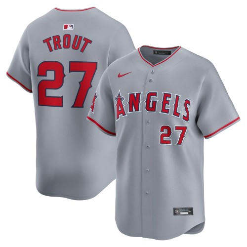 Mike Trout Los Angeles Angels Nike Away Limited Player Jersey - Gray Mike Trout Los Angeles Angels Nike Away Limited Player Jersey - Gray