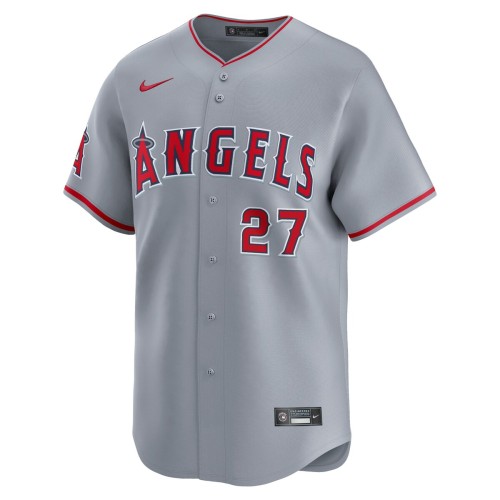 Mike Trout Los Angeles Angels Nike Away Limited Player Jersey - Gray Mike Trout Los Angeles Angels Nike Away Limited Player Jersey - Gray