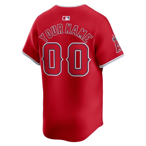 Los Angeles Angels Nike Alternate Limited Custom Jersey – Red Los Angeles Angels Nike Alternate Limited Custom Jersey – Red
