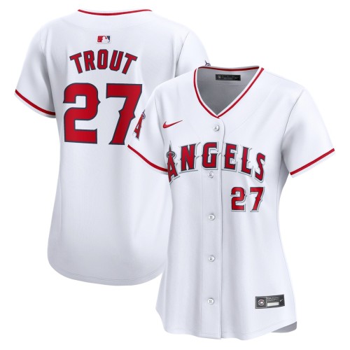 Mike Trout Los Angeles Angels Nike Women's Home Limited Player Jersey - White Mike Trout Los Angeles Angels Nike Women's Home Limited Player Jersey - White