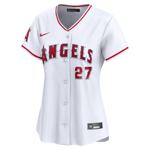 Mike Trout Los Angeles Angels Nike Women's Home Limited Player Jersey - White Mike Trout Los Angeles Angels Nike Women's Home Limited Player Jersey - White
