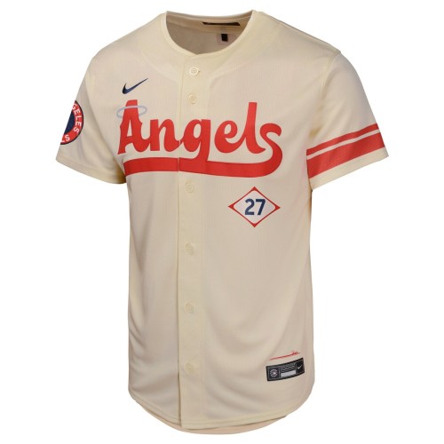 Mike Trout Los Angeles Angels Nike Youth City Connect Limited Player Jersey - Cream Mike Trout Los Angeles Angels Nike Youth City Connect Limited Player Jersey - Cream