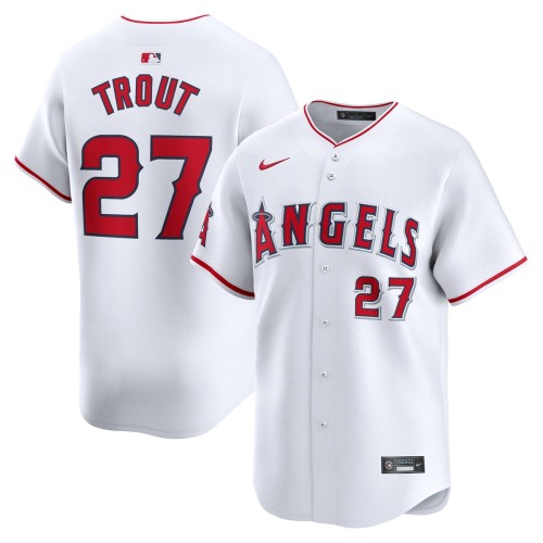 Mike Trout Los Angeles Angels Nike Youth Home Limited Player Jersey - White Mike Trout Los Angeles Angels Nike Youth Home Limited Player Jersey - White
