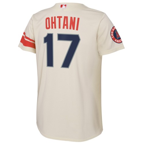 Shohei Ohtani Los Angeles Angels Nike Youth 2022 City Connect Replica Player Jersey - Cream Shohei Ohtani Los Angeles Angels Nike Youth 2022 City Connect Replica Player Jersey - Cream