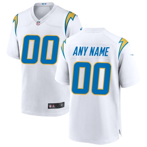 Los Angeles Chargers Nike Custom Game Jersey - White Los Angeles Chargers Nike Custom Game Jersey - White