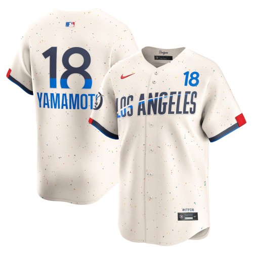 Yoshinobu Yamamoto Los Angeles Dodgers Nike 2024 City Connect Limited Player Jersey - Cream Yoshinobu Yamamoto Los Angeles Dodgers Nike 2024 City Connect Limited Player Jersey - Cream