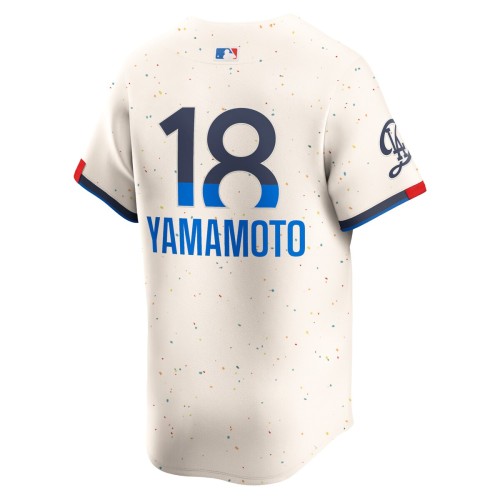 Yoshinobu Yamamoto Los Angeles Dodgers Nike 2024 City Connect Limited Player Jersey - Cream Yoshinobu Yamamoto Los Angeles Dodgers Nike 2024 City Connect Limited Player Jersey - Cream