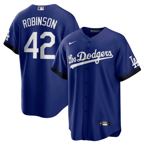 Jackie Robinson Los Angeles Dodgers Nike City Connect Replica Player Jersey - Royal Jackie Robinson Los Angeles Dodgers Nike City Connect Replica Player Jersey - Royal