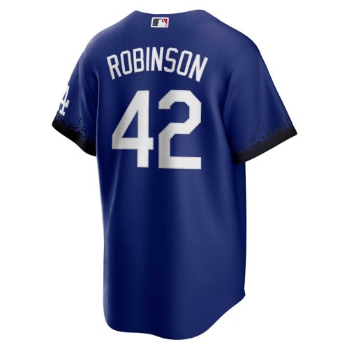 Jackie Robinson Los Angeles Dodgers Nike City Connect Replica Player Jersey - Royal Jackie Robinson Los Angeles Dodgers Nike City Connect Replica Player Jersey - Royal