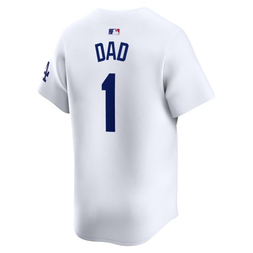 Los Angeles Dodgers Nike #1 Dad Home Limited Jersey - White Los Angeles Dodgers Nike #1 Dad Home Limited Jersey - White