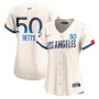 Mookie Betts Los Angeles Dodgers Nike Women's 2024 City Connect Limited Player Jersey - Cream Mookie Betts Los Angeles Dodgers Nike Women's 2024 City Connect Limited Player Jersey - Cream