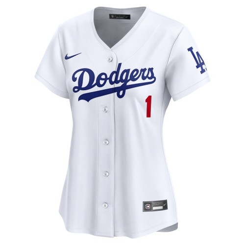 Los Angeles Dodgers Nike Women's #1 Mom Home Limited Jersey - White Los Angeles Dodgers Nike Women's #1 Mom Home Limited Jersey - White