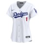 Los Angeles Dodgers Nike Women's #1 Mom Home Limited Jersey - White Los Angeles Dodgers Nike Women's #1 Mom Home Limited Jersey - White