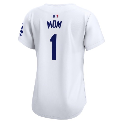 Los Angeles Dodgers Nike Women's #1 Mom Home Limited Jersey - White Los Angeles Dodgers Nike Women's #1 Mom Home Limited Jersey - White