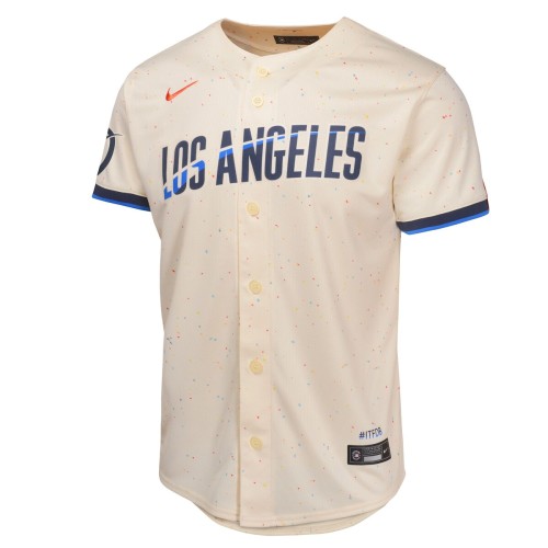 Los Angeles Dodgers Nike Youth 2024 City Connect Limited Jersey - Cream Los Angeles Dodgers Nike Youth 2024 City Connect Limited Jersey - Cream