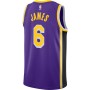 LeBron James Los Angeles Lakers Jordan Brand 2021/22 #6 Swingman Player Jersey Purple - Statement Edition LeBron James Los Angeles Lakers Jordan Brand 2021/22 #6 Swingman Player Jersey Purple - Statement Edition