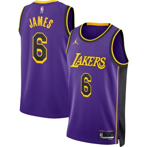LeBron James Los Angeles Lakers Jordan Brand 2022/23 Statement Edition Swingman Jersey - Purple LeBron James Los Angeles Lakers Jordan Brand 2022/23 Statement Edition Swingman Jersey - Purple
