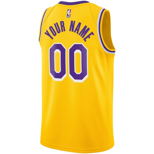 Los Angeles Lakers Nike 2020/21 Swingman Custom Jersey - Icon Edition - Gold Los Angeles Lakers Nike 2020/21 Swingman Custom Jersey - Icon Edition - Gold