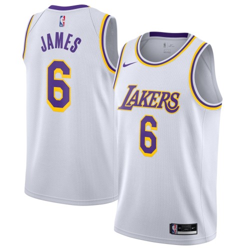 LeBron James Los Angeles Lakers Nike 2021/22 #6 Swingman Player Jersey White - Association Edition LeBron James Los Angeles Lakers Nike 2021/22 #6 Swingman Player Jersey White - Association Edition