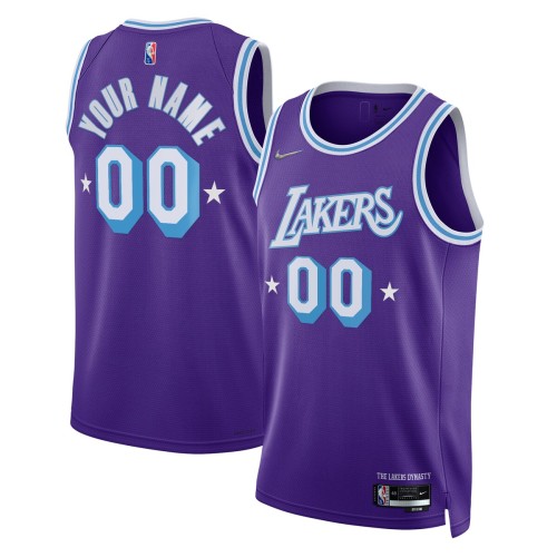 Los Angeles Lakers Nike 2021/22 Swingman Custom Jersey - City Edition - Purple Los Angeles Lakers Nike 2021/22 Swingman Custom Jersey - City Edition - Purple