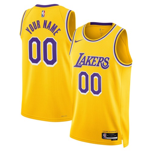 Los Angeles Lakers Nike Unisex 2022/23 Swingman Custom Jersey Gold - Icon Edition Los Angeles Lakers Nike Unisex 2022/23 Swingman Custom Jersey Gold - Icon Edition