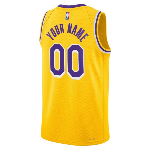 Los Angeles Lakers Nike Unisex 2022/23 Swingman Custom Jersey Gold - Icon Edition Los Angeles Lakers Nike Unisex 2022/23 Swingman Custom Jersey Gold - Icon Edition