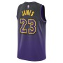 LeBron James Los Angeles Lakers Nike Unisex 2024/25 Swingman Player Jersey - City Edition - Purple LeBron James Los Angeles Lakers Nike Unisex 2024/25 Swingman Player Jersey - City Edition - Purple
