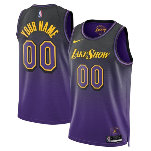 Los Angeles Lakers Nike Unisex 2024/25 Custom Swingman Jersey - City Edition - Purple Los Angeles Lakers Nike Unisex 2024/25 Custom Swingman Jersey - City Edition - Purple