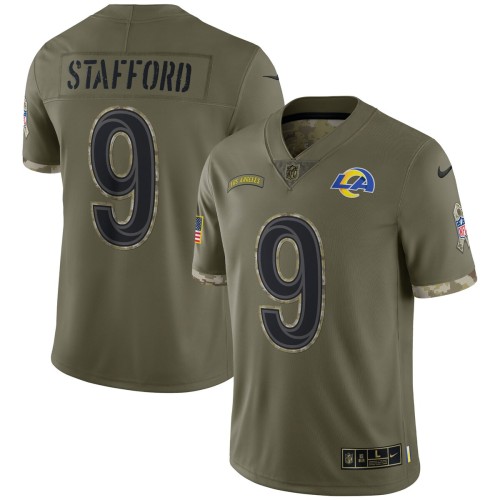 Matthew Stafford Los Angeles Rams Nike 2022 Salute To Service Limited Jersey - Olive Matthew Stafford Los Angeles Rams Nike 2022 Salute To Service Limited Jersey - Olive