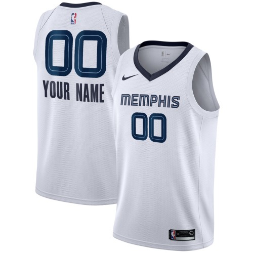 Memphis Grizzlies Nike 2020/21 Swingman Custom Jersey - Association Edition - White Memphis Grizzlies Nike 2020/21 Swingman Custom Jersey - Association Edition - White
