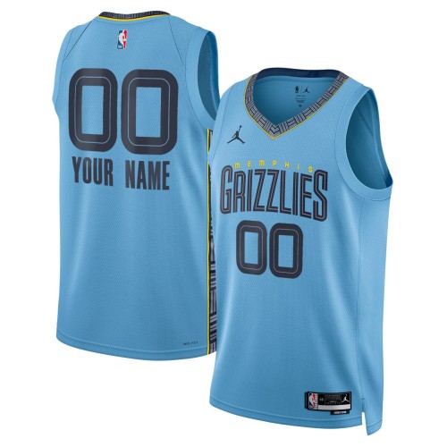Memphis Grizzlies Jordan Brand Unisex 2022/23 Swingman Custom Jersey - Statement Edition - Blue Memphis Grizzlies Jordan Brand Unisex 2022/23 Swingman Custom Jersey - Statement Edition - Blue