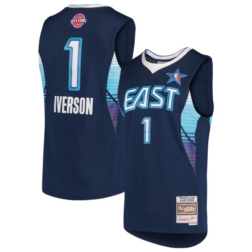 Allen Iverson Eastern Conference Throwback Hardwood Classics 2009 NBA All-Star Game Swingman Jersey - Navy Allen Iverson Eastern Conference Throwback Hardwood Classics 2009 NBA All-Star Game Swingman Jersey - Navy