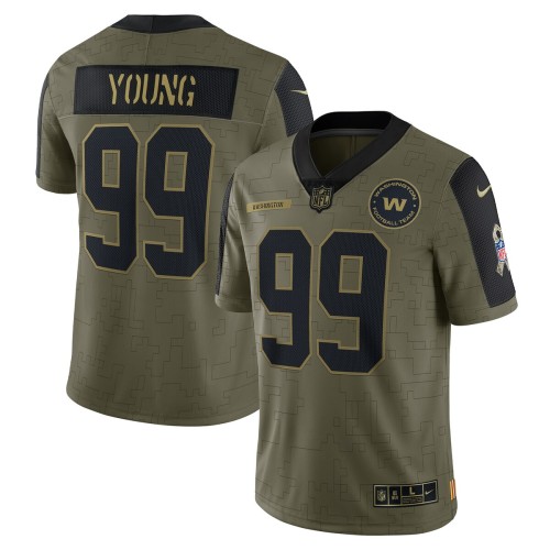 Chase Young Washington Football Team Nike 2021 Salute To Service Limited Player Jersey - Olive Chase Young Washington Football Team Nike 2021 Salute To Service Limited Player Jersey - Olive